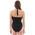 thumbnail image 2 of Freya Womens Remix Underwire High Neck Swimsuit, 34DD, Black, 2 of 2