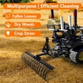 thumbnail image 3 of BeesClover Heavy-Duty Landscape Rake for Lawn Tractor, ATV, or UTV - 49 Inch Width, 17 Steel Tines, 2-Inch Receiver - Ideal for Dethatching Pine Needles, Grass, 3 of 7