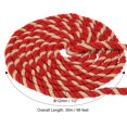 thumbnail image 2 of Unique Bargains 1/2Inch x 98Feet Natural Twisted Cotton Rope 3 Strand Tug of War Rope with Sealing Tape Red Brown, 2 of 6