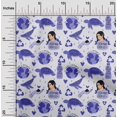 thumbnail image 2 of oneOone Polyester Spandex Medium Blue Fabric Earth Sewing Craft Projects Fabric Prints By Yard 56 Inch Wide, 2 of 4