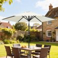 thumbnail image 2 of Outsunny Parasol de Patio, Parasol Extérieur avec 6 Baleines, Blanc Crème, 2 of 10