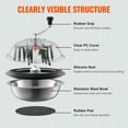 thumbnail image 3 of VEVOR Leaf Bowl Trimmer, 16'' Trimmer Bowl, Manual Bud Trimmer with Stainless-Steel Blades for Twisted Spin Cut, Clear Visibility Dome, Foldable Herb Drying Rack and Hand Pruner Included, 3 of 9