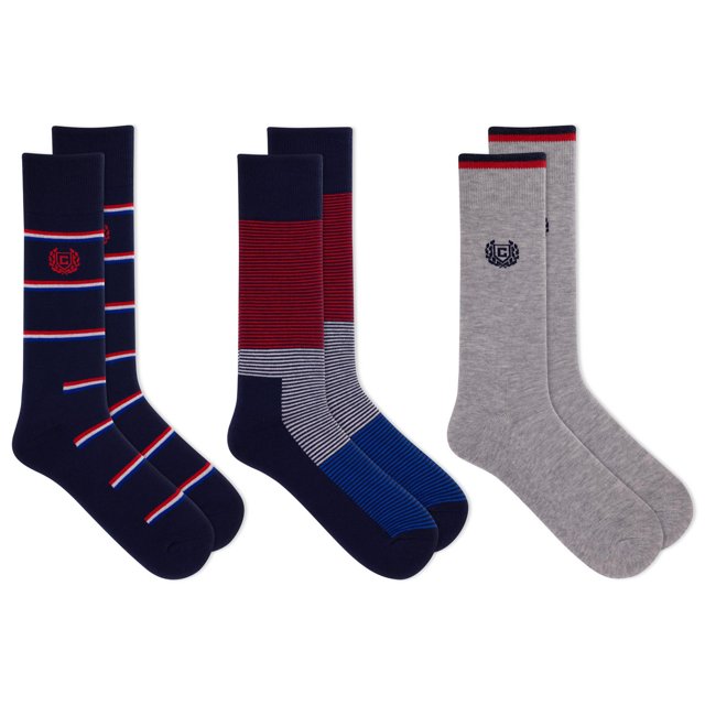 Chaps Mens Casual 3 Pair Crew Socks