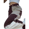 thumbnail image 4 of Kmbangi Jeans à Blocs de Couleur Patchwork pour Femmes + Pantalon en Denim Taille Haute, 4 of 9