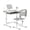 Grey, variant on Qaba Kids Desk and Chair Set Height Adjustable Student Writing Desk, Pink