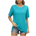 thumbnail image 2 of Soki Vêtements d'Été Décontractés pour Femmes en Liquidation Nouveaux T-Shirts Amples à Col Rond à Manches Courtes, 2 of 9