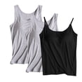 thumbnail image 1 of Uaswgudfs Ensemble de 3 Pcs pour Femmes Débardeur à Bretelles Réglables - Haut Sans Manches à Bretelles Fines avec Col Rond pour Tenue Décontractée et Entraînement Physique, 1 of 2