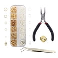 thumbnail image 1 of KLKCMS 1 Set Jewelry Making Kit Jewelry Repair Kit Jewelry Connecting Kit Gold, 1 of 9