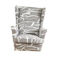thumbnail image 3 of Abbracc Nonslip Wingback Chair Cover Washable Modern Reusable 1 Seater Polyester Stretch Light Grey, 3 of 9