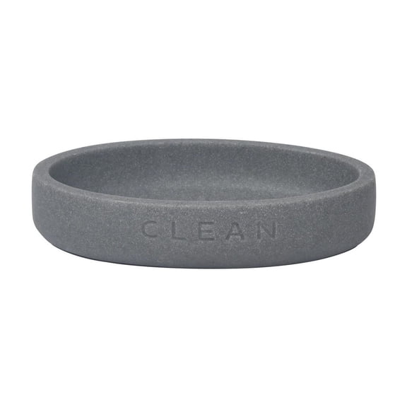 hometrends Grey Sandstone Soap Dish, 1 sandstone resin soap dish for bathroom use
