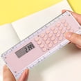 thumbnail image 1 of 6 Inch Calculator Ruler with Basic Math Functions and Measuring Scale for School Office Home Use, 1 of 6