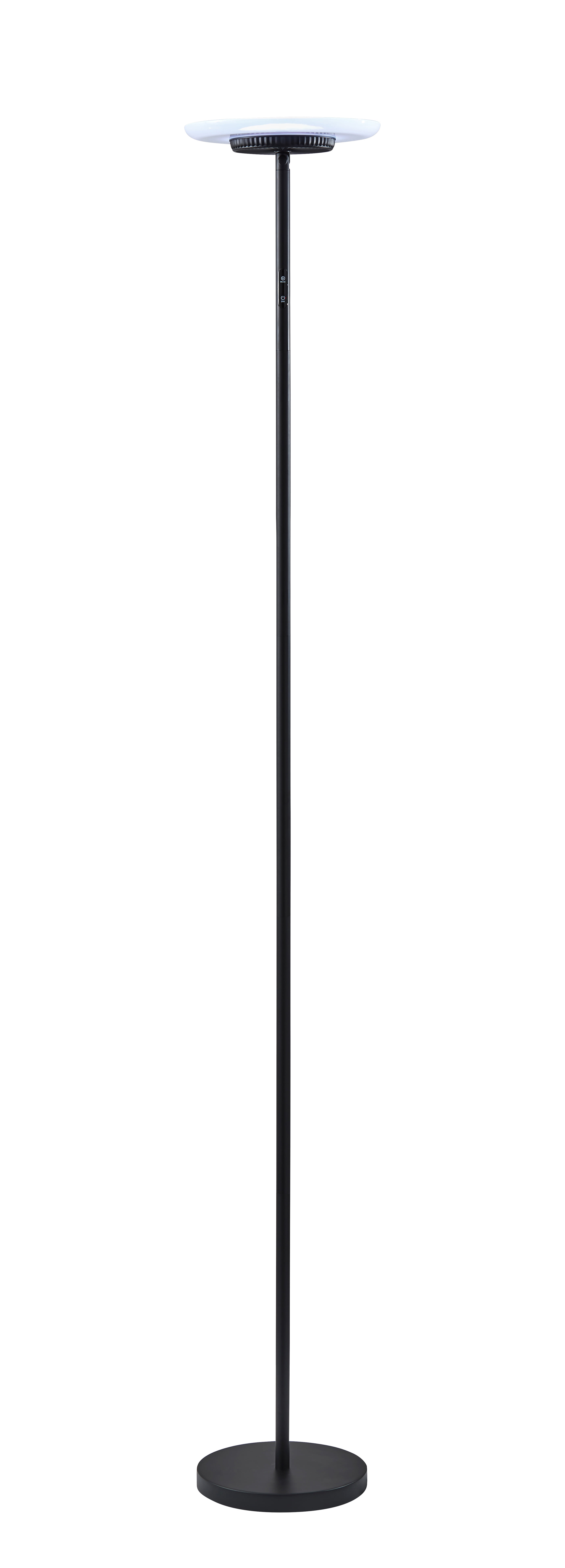 Lampadaire Mainstays RGB noir, 6 couleurs automatiques, design moderne, neuf