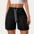 thumbnail image 2 of Plebaso Womens Casual Shorts Summer Drawstring Loose Shorts Solid Color Lightweight Walking Shorts for Women, 2 of 7