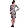 thumbnail image 3 of Moomaya Womens Full Sleeve Printed Midi Length Printed Bodycon Dress, 3 of 6