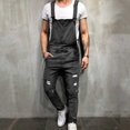 thumbnail image 1 of cllios Bib Overalls for Men Denim Plus Size Adjustable Strap Practical Jeans Jumpsuits Classic Slim Fit Pocket Overalls, 1 of 6