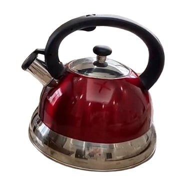 jifeng Stove Top Whistling Kettle Anti Scald Handle Tea Pot for Kitchen Gas Stoves Red