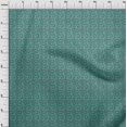 thumbnail image 3 of oneOone Georgette Viscose Fabric Leaves & Swirl Block Printed Fabric 1 Yard 42 Inch Wide, 3 of 4