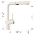 thumbnail image 2 of Linus Low Arc Pull-Out Dual-Spray Kitchen Faucet - White, 2 of 5
