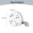 thumbnail image 2 of Clearance! beishanbush Tool Bag Power Strip for Travel 3 Socket Extension Cable with 3 Usb A 2500W 10A Multi Power Strip Plug Extension with 6.5 Ft Rollable Extension White One Size Multi-Color, 2 of 8