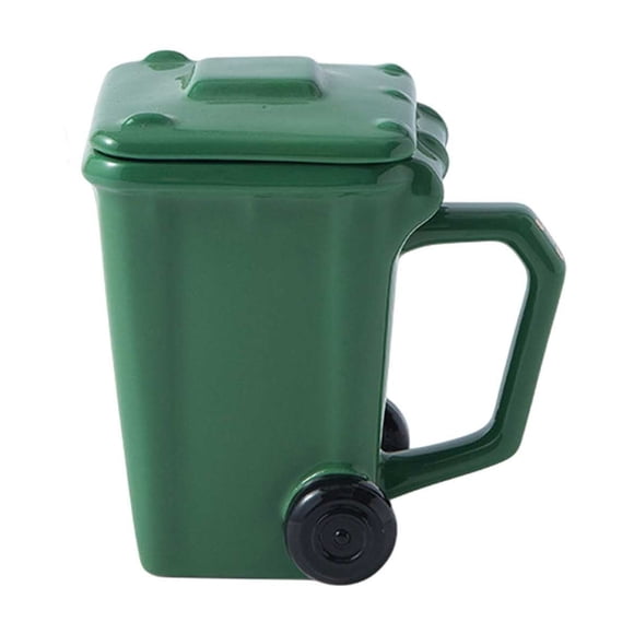 Novelty Ceramic Bin Recycling Mug, Blue Three-dimensional 20x20x16cm ABS Daily Use Styling Cup for Home Decor,Unique