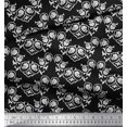 thumbnail image 2 of Soimoi Modal Satin Fabric Floral Block Print Fabric by The Yard 42 Inch Wide, 2 of 3