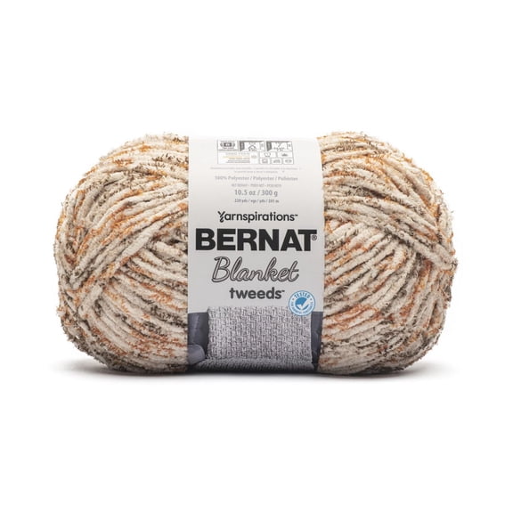 "Bernat® Fil Couverture Tweeds™, Polyester #6 Super Volumineux, 10,5oz/300g, 220 Yards"