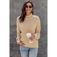 thumbnail image 4 of Women's Oversized Chunky Batwing Long Sleeve Turtleneck Sweater, 4 of 9