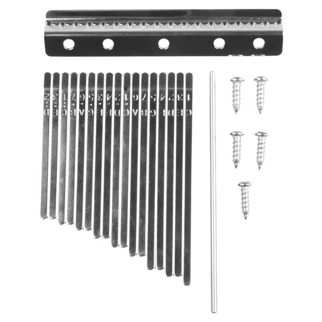 17 Touches Kalimba Pièces de Rechange DIY avec Clés Pont Accessoires de Réglage