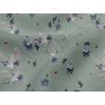 thumbnail image 4 of oneOone Viscose Jersey Fabric Dot|Floral & Stork Bird Print Fabric BTY 60 Inch Wide, 4 of 4