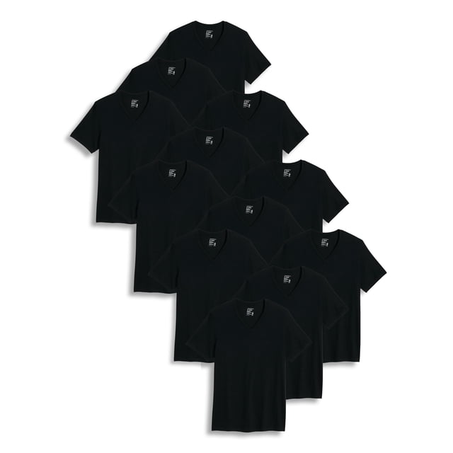 Jockey T-Shirt de Dessous Classique à Col en V pour Hommes Grande Taille - Lot de 12