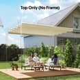 thumbnail image 2 of Outsunny 8.2' x 8.4' Pergola Canopy Top Only, Fit 10' x 10' Frame, Cream, 2 of 10