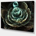 thumbnail image 2 of Fractal Flower Light Green Digital Art - Floral Canvas Art Print, 2 of 3
