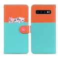 thumbnail image 2 of Compatible avec Samsung Galaxy S10 4G Étui Portefeuille Motif Animaux Mignons avec Fentes pour Cartes et Rabat, 2 of 5