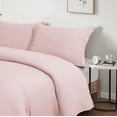 thumbnail image 2 of Swift Home Ultra Soft Solid Duvet Cover Set, Queen, Blush, 2 of 4