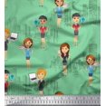 thumbnail image 1 of Soimoi polyester Crepe Fabric Business Girl Decor Fabric Printed Yard 42 Inch Wide, 1 of 3