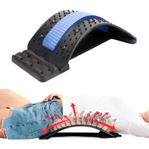 Support Lombaire pour l'étirement du dos avec des points d'acupression magnétique, Massage de soulagement de la douleur du dos basse pour la douleur au dos, disque hernié, sciatique, scoliose