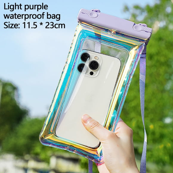 Cagogo Waterproof Phone Pouch, Touchscreen Friendly Phone Case for Swimming Beach, PVC Waterproof Dry Bag for Drifting Water Sports, Floating Waterproof Storage Pouch for Water Park Pool Gym