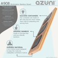 thumbnail image 3 of Azuni 16 3/4" x 8 1/2" Workstation Sink Bamboo Serving Board Set with 3 Collapsible Containers A908, 3 of 10