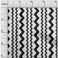 thumbnail image 2 of oneOone Viscose Chiffon Black Fabric Vertical Chevron Craft Projects Decor Fabric Printed By The Yard 42 Inch Wide, 2 of 4