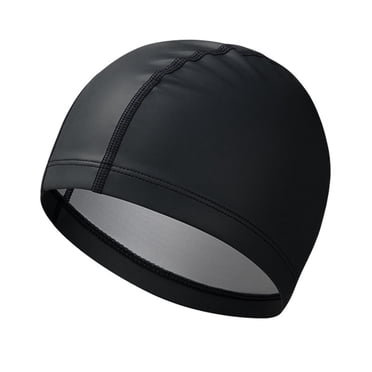 Bonnet de Bain Antidérapant, Ajustement Universel pour Hommes Femmes, Tissu Respirant à Haute Élasticité, Confortable, Noir (Lot de 2)