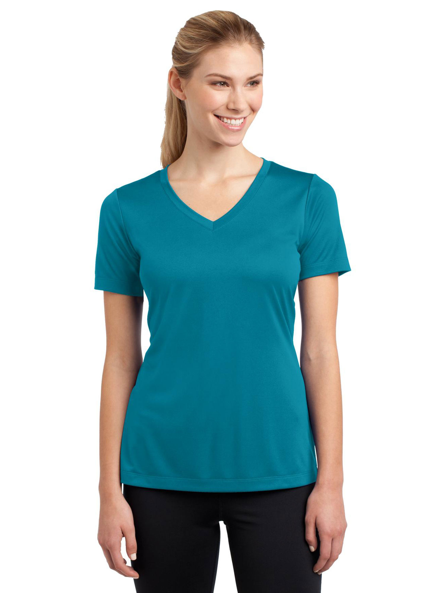 Sport-Tek T-Shirt Col en V pour Femmes Adultes PosiCharge Competitor