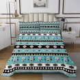thumbnail image 1 of Longhorn Skull Quilt Set Geometric Aztec Bedspread Set King,Dream Catchers Coverlet Set Southwestern Quilted,Geometry Diamond Triangle Western Decor for Home, 1 of 3