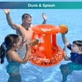 thumbnail image 3 of Aqua Leisure Dunk & Pass Inflatable Hoop and Football Toss Pool Toy, 3 of 8