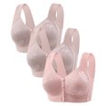 thumbnail image 1 of Diufon 3 Pack Wide Strap Bra for Women Everyday Front Closure Wireless Full Coverage Bras Soft Breathable Bra, 1 of 6