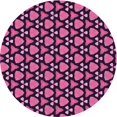 thumbnail image 1 of Ahgly Tapis Rond Lavable en Machine Intérieur Transitionnel Rose Néon, 8 Pieds Rond, 1 of 7