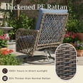 thumbnail image 3 of AECOJOY 2-Piece Rattan Patio Conversation Set with 2 High-Back Swivel Rocking Chairs, Dark Blue, 3 of 5