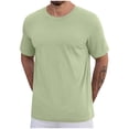 thumbnail image 2 of Gspmoly Chemise pour Homme, T-Shirt à Manches Courtes pour Homme T-Shirt Décontracté Uni Version Filet Col Rond Manches Courtes Version Légère Haut/chemise à Manches Courtes à Col Rond pour Homme Offres du Jour, 2 of 5