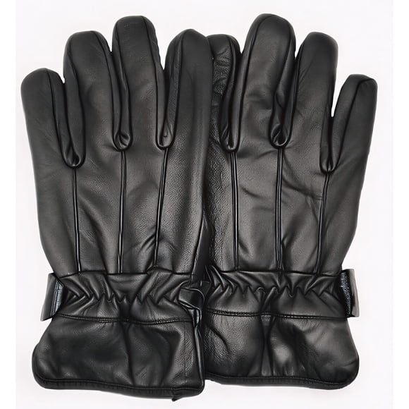 Winter Gloves - Supple Leather- 3M Insulated for Cold Protection- Elastic Cuff to Keep Hand Warm- Unisex- Size Medium- by North Gloves -