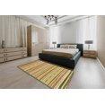 thumbnail image 4 of Ahgly Company Tapis d'Intérieur Ronds Abstraits Brun Doré Jaune, Tapis de Zone Abstraits, 7 Pieds Rond, 4 of 6