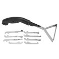 thumbnail image 3 of Caulking Remover, Efficient Metal Blade Black Anti Slip Caulking Tool 10PCS  For Residue, 3 of 8